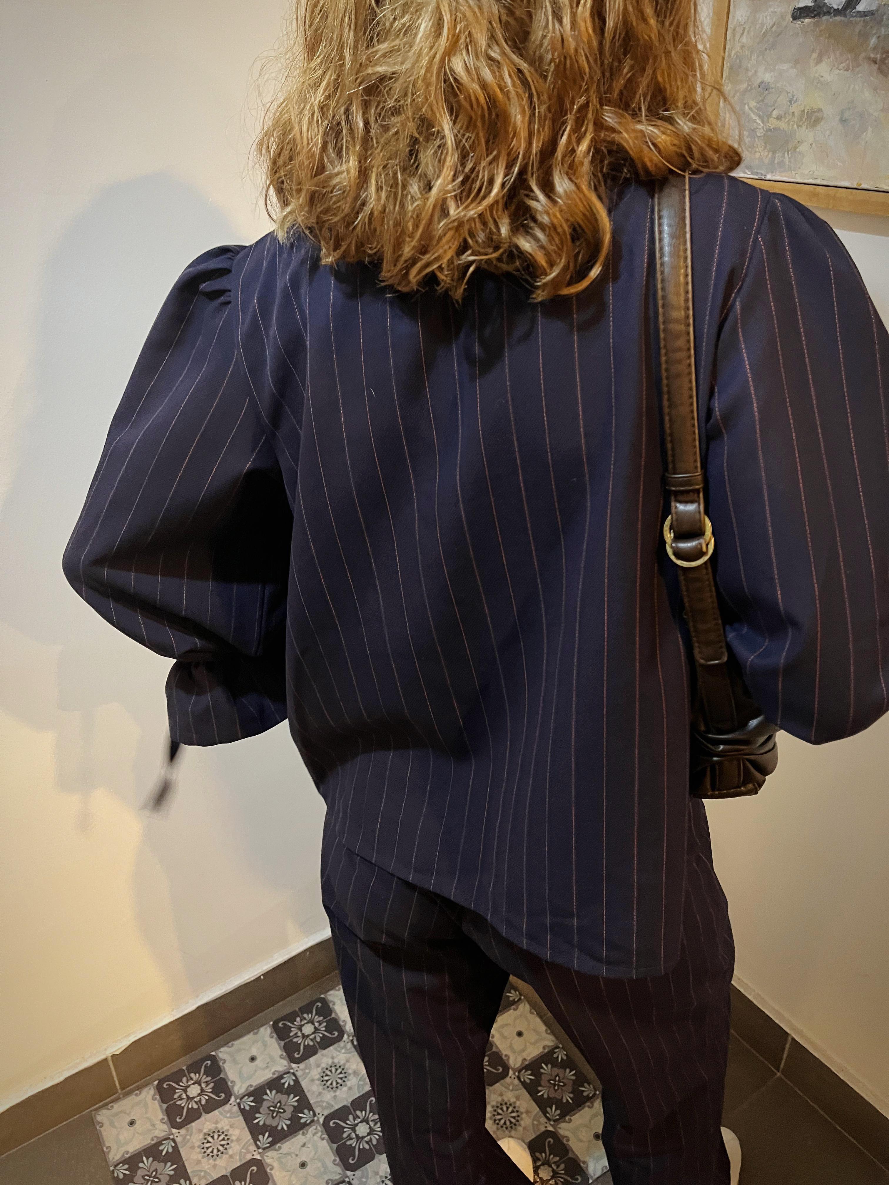 BLUSA TERRACOTA AZUL MARINO
